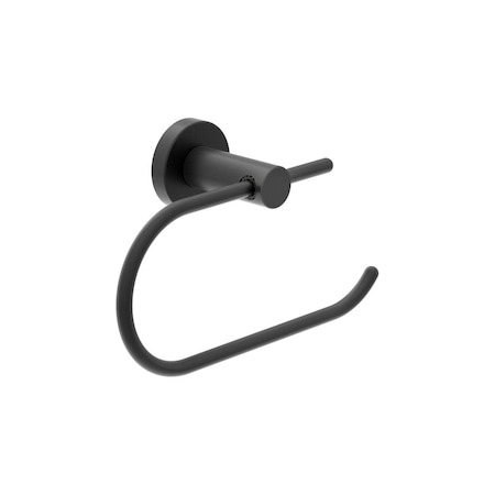 Towels Usa Dia Wall Mounted Hook Toilet Paper Holder in Matte Black TO2985684